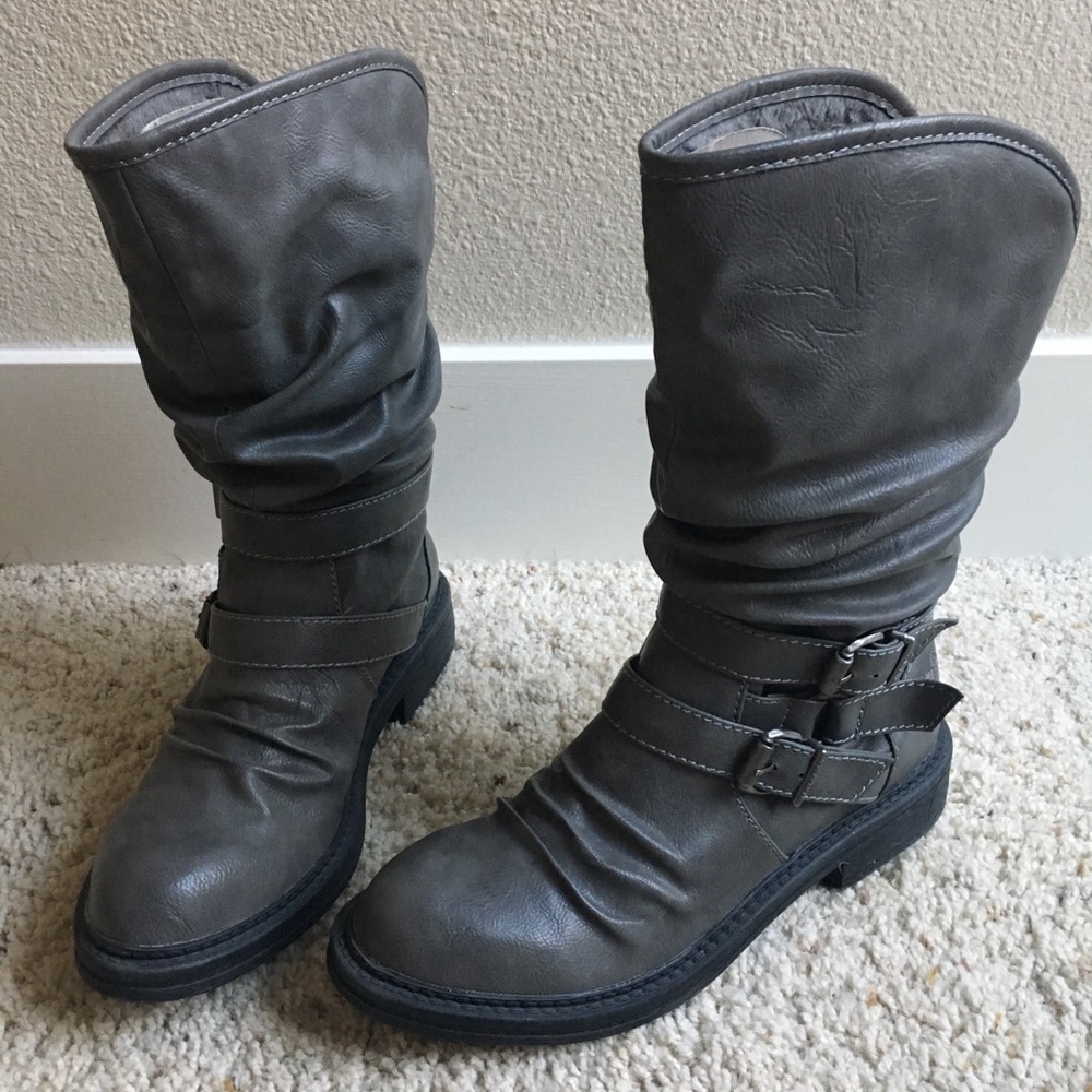 Blowfish faux fur boots -Never worn-